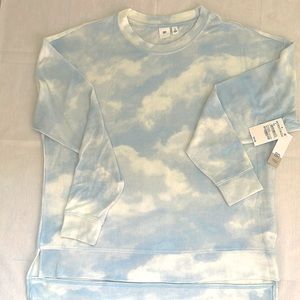 BP Lounge Sleepwear pullover shirt. Light blue with cloud design. Size M.